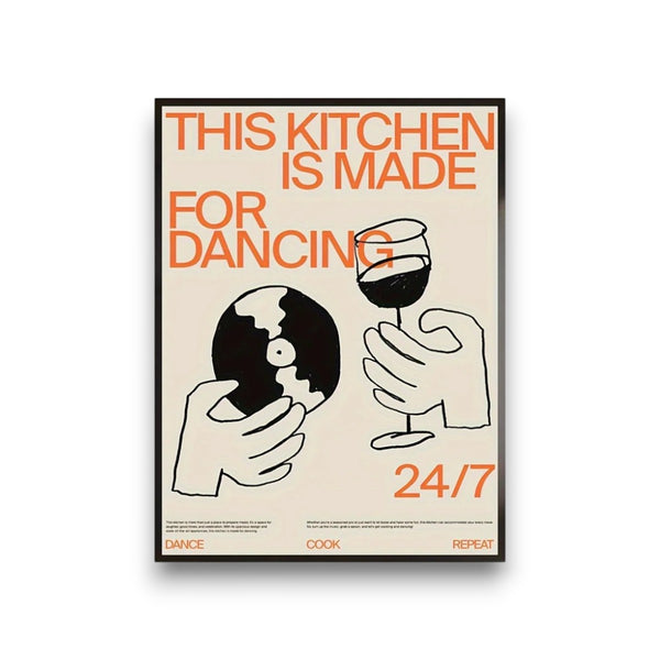 Affiche Vintage – "This Kitchen is made for Dancing"