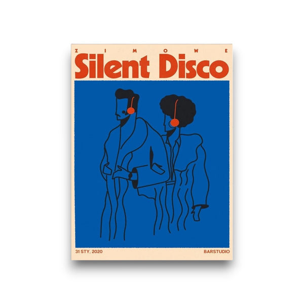 Affiche Rétro - "Silent Disco"